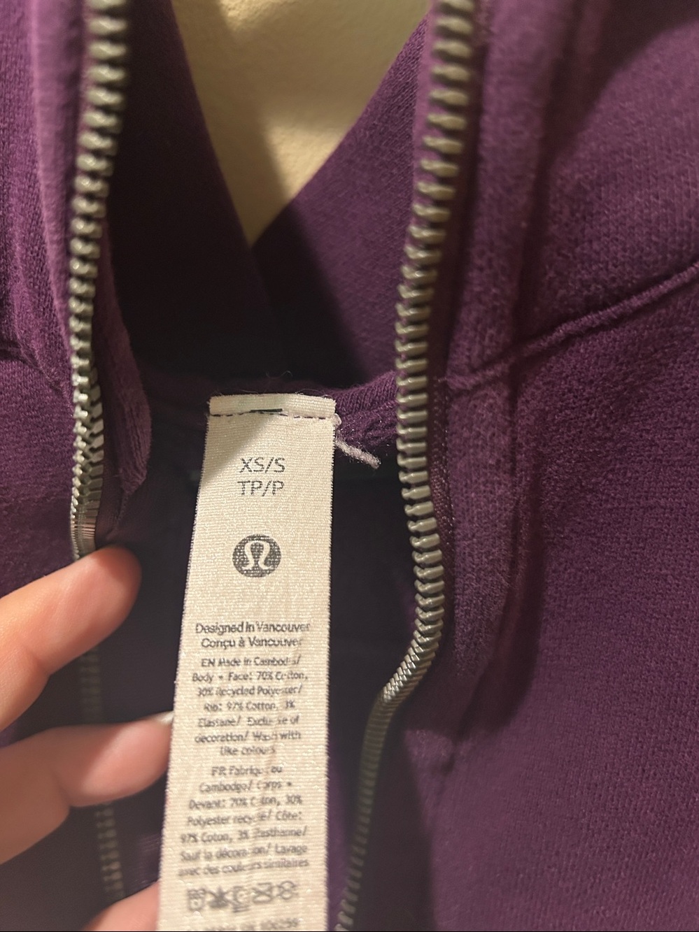 💚🎉HP🎉💚Lululemon Oversized Scuba Hoodie SZ XS/S - Picture 3 of 4